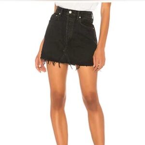 Agolde black denim jean skirt size 31